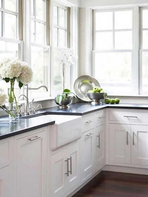 granite countertop shaker kitchen