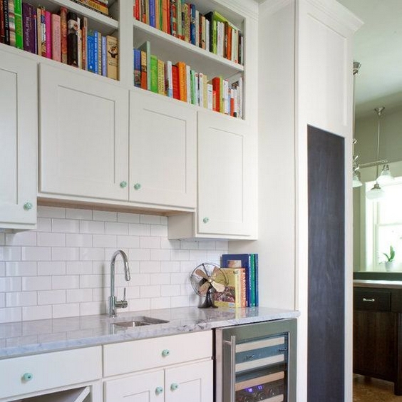 wet bar book shelves